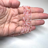 Pink Opal Faceted Rounds - 3mm