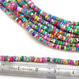 Floral Polymer rondelle beads