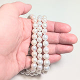 White Freshwater Off Round Pearls - 7mm
