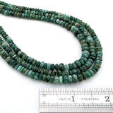 Graduated Smooth Emerald Rondelles - 3mm-6mm