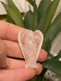 carved rose quartz angel 