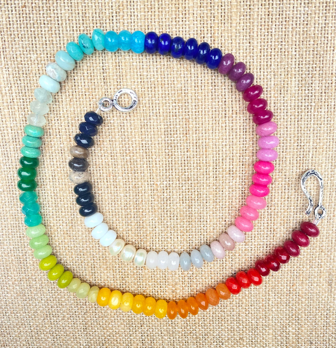Rainbow 2025 stone necklace