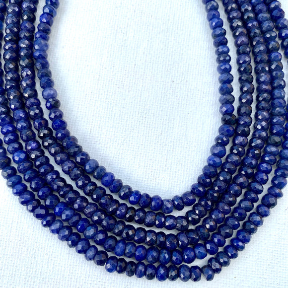Dyed Faceted Sapphire Strand