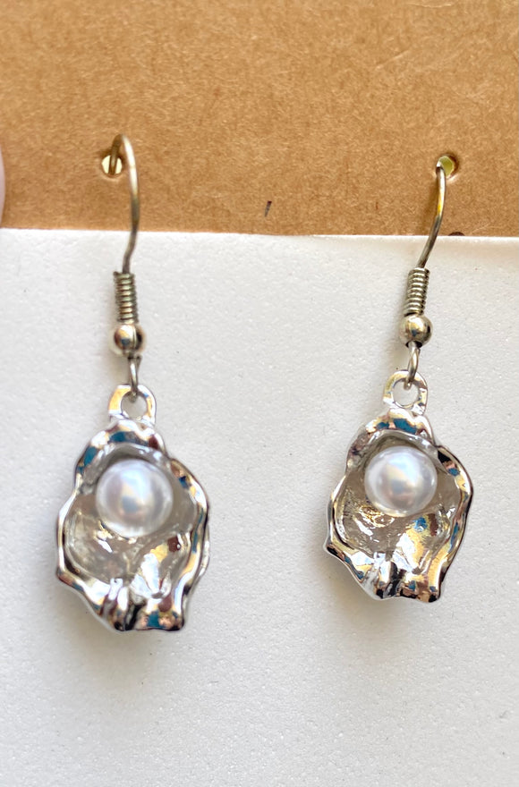 Oyster and Pearl Earrings