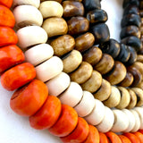 African Bone Trade Beads - Solid Colors