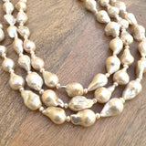 Baroque Pearl Strand with Pearl Spacers