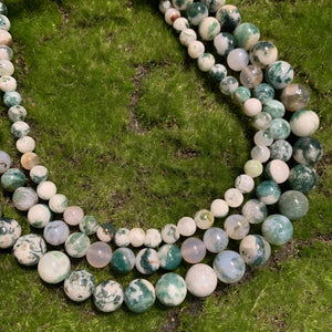 Tree agate round beads green agate 4mm round beads 6mm round beads 8mm round beads 10mm round beads