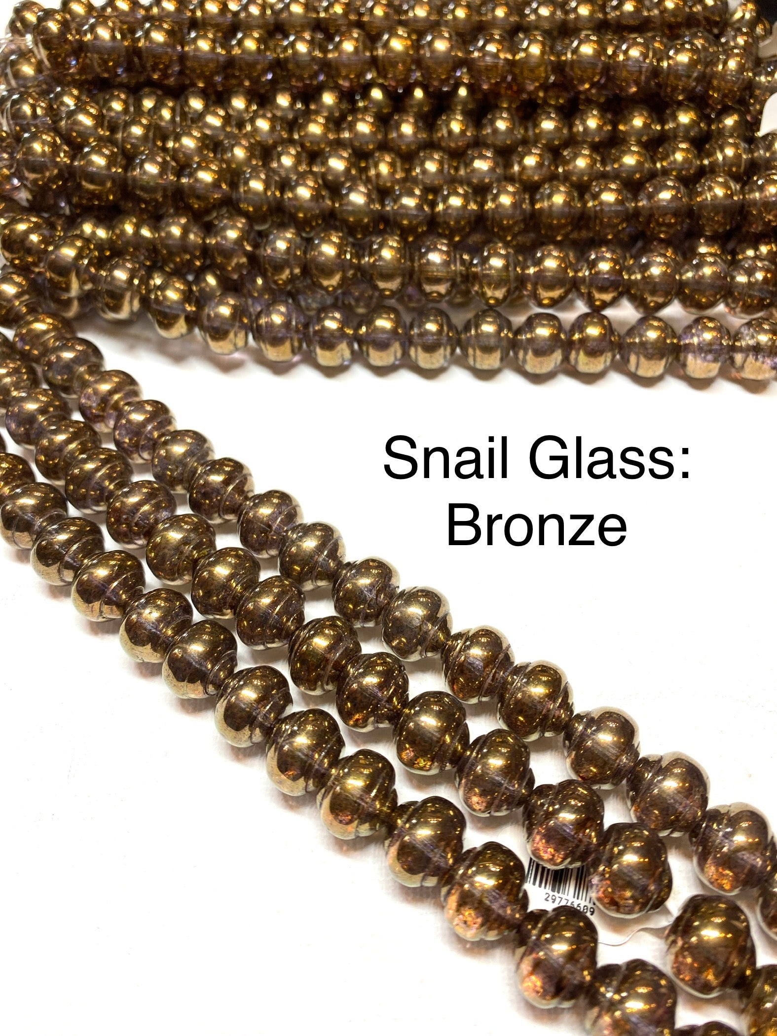 Snail Glass Beads - 10x12mm
