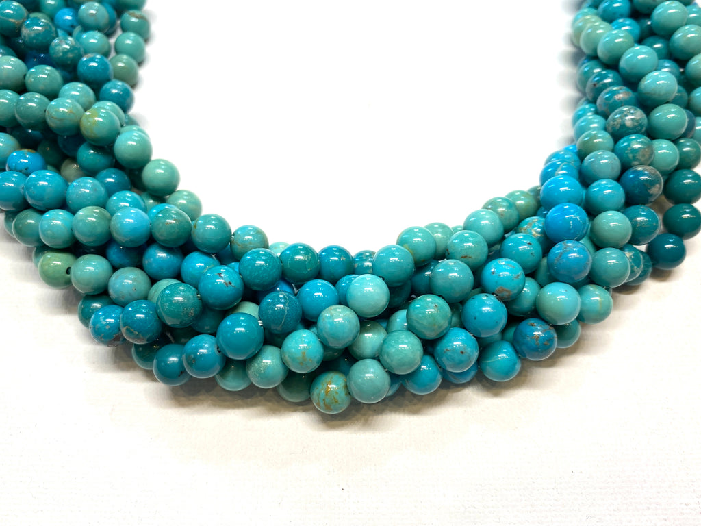 Natural Turquoise Rounds - 7mm