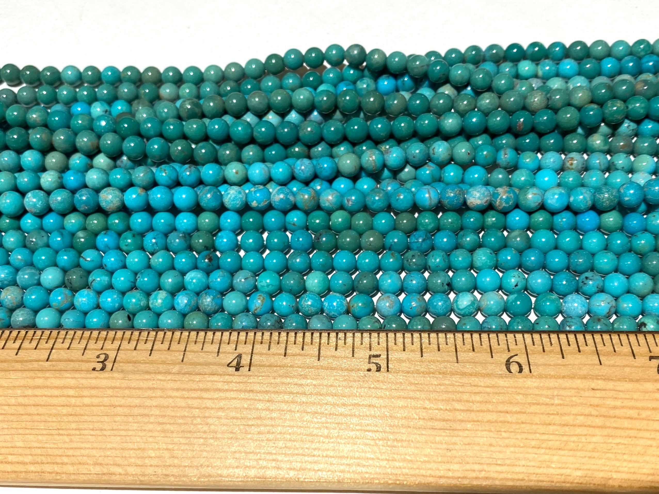 Natural Turquoise Rounds - 5mm