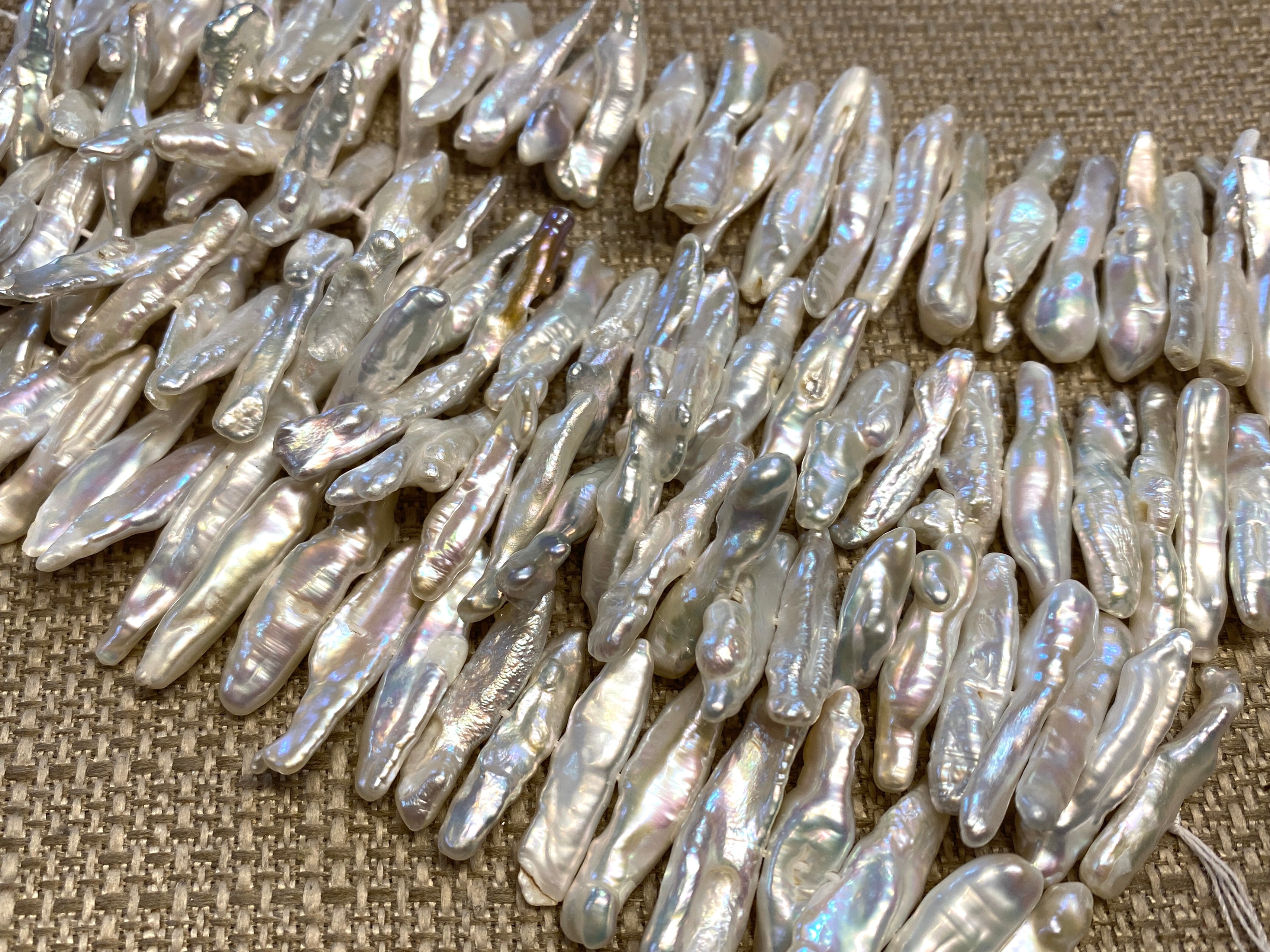 Freshwater Stick Pearls - Center-drilled