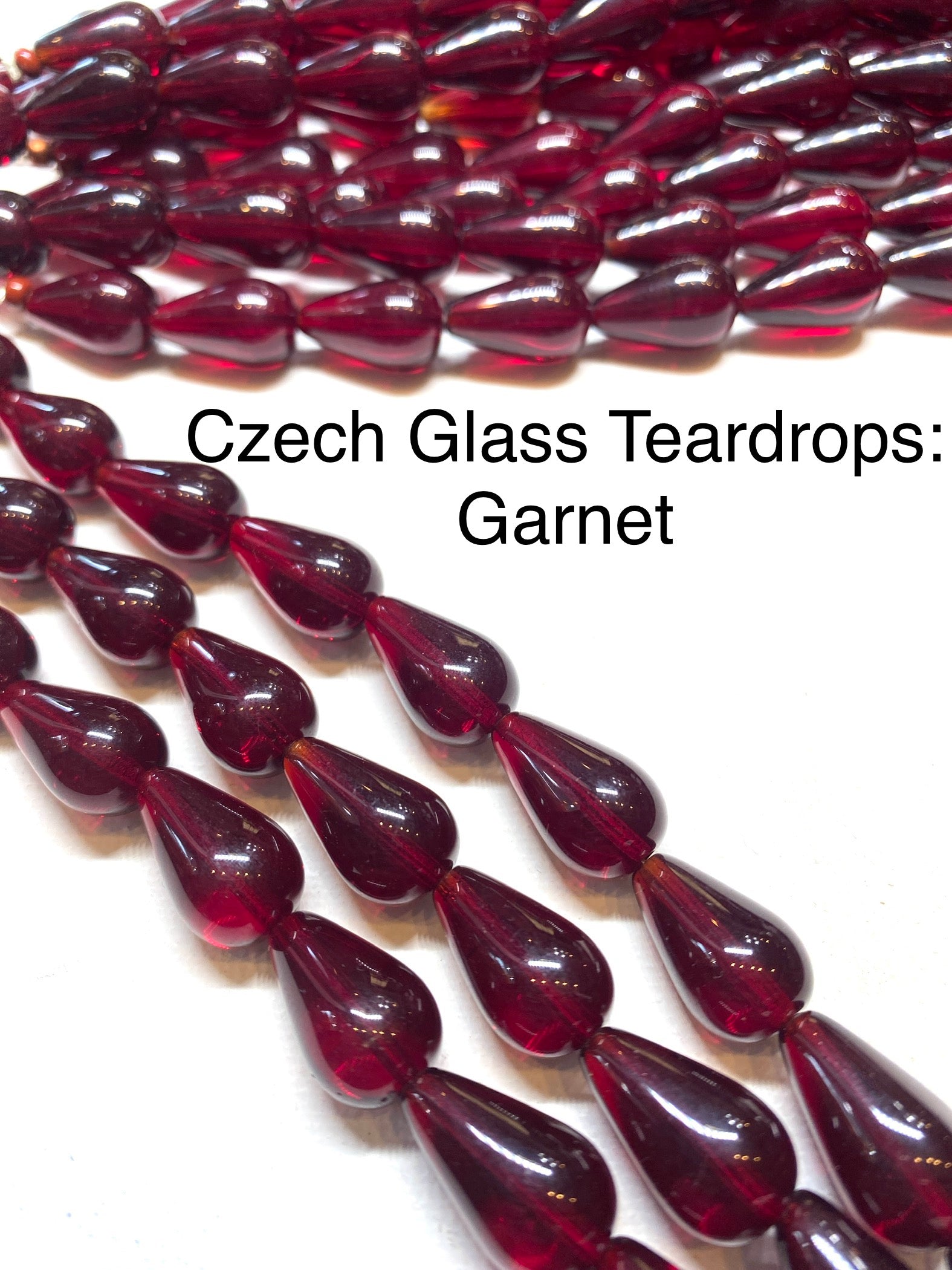 Czech Glass Teardrops