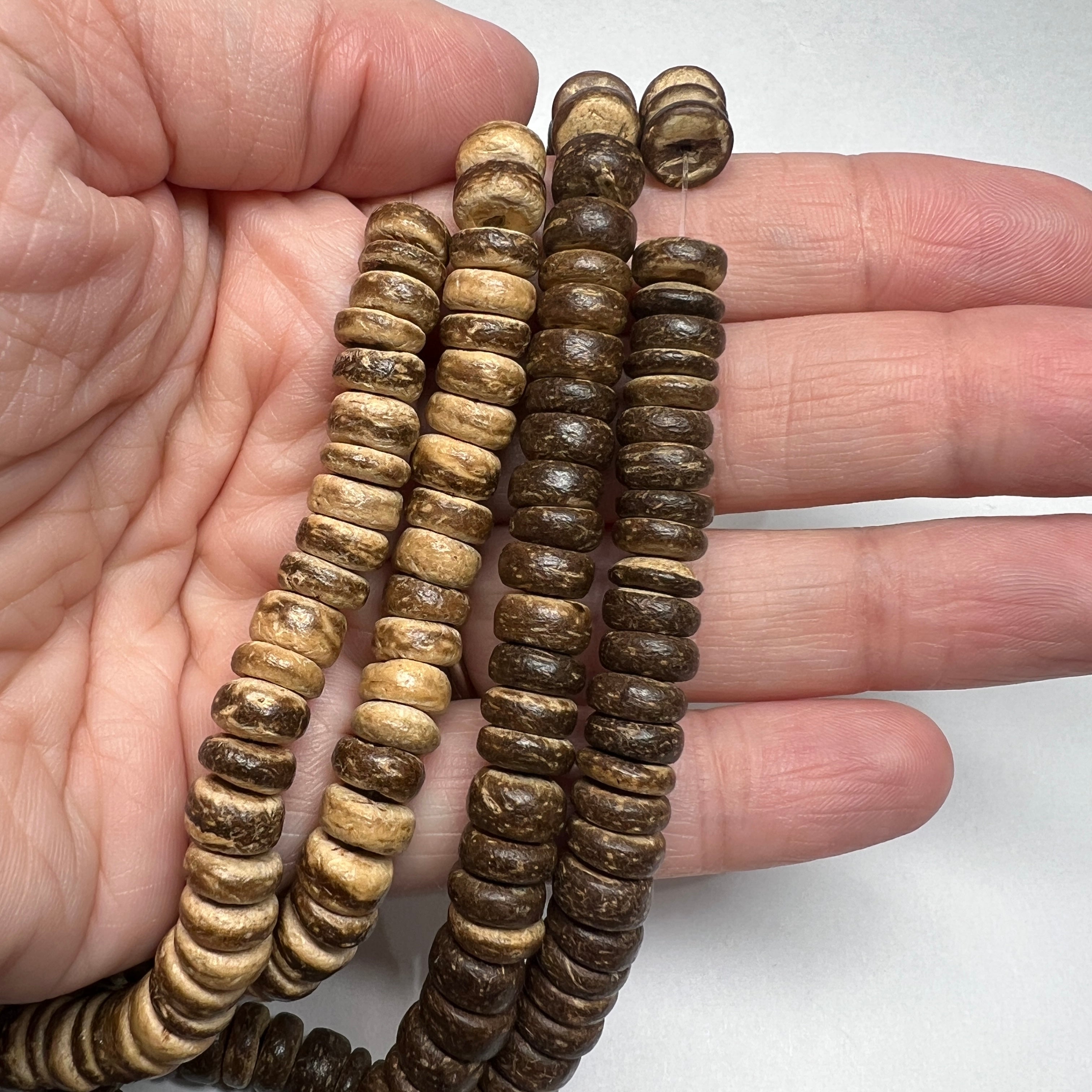 Coconut Heishi Beads - 8x4mm