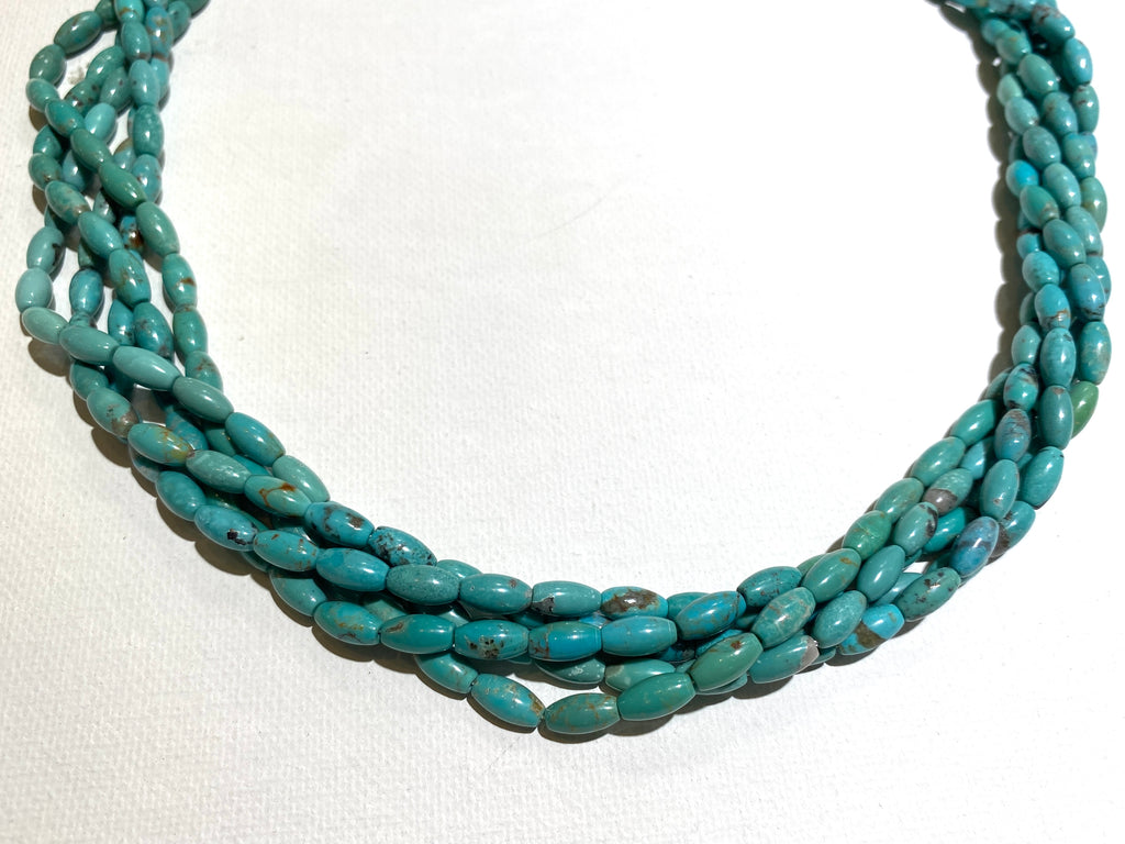 Natural Turquoise Barrel - 4x8mm