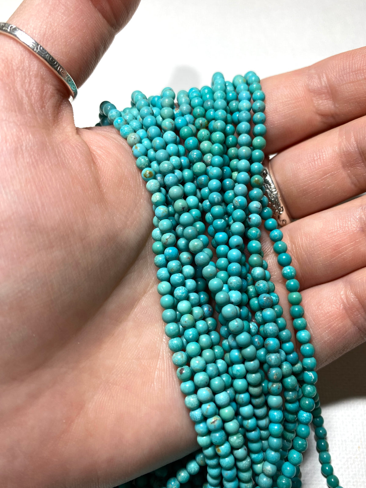 Natural Turquoise Rounds - 3mm