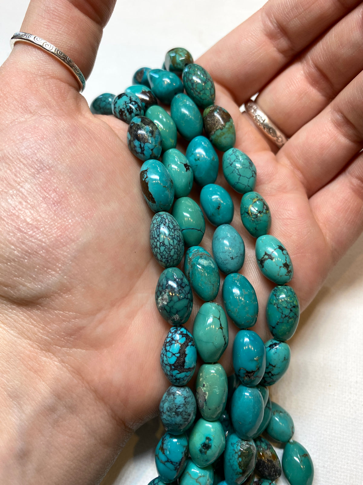 Natural Turquoise Irregular Barrel - 8x14mm