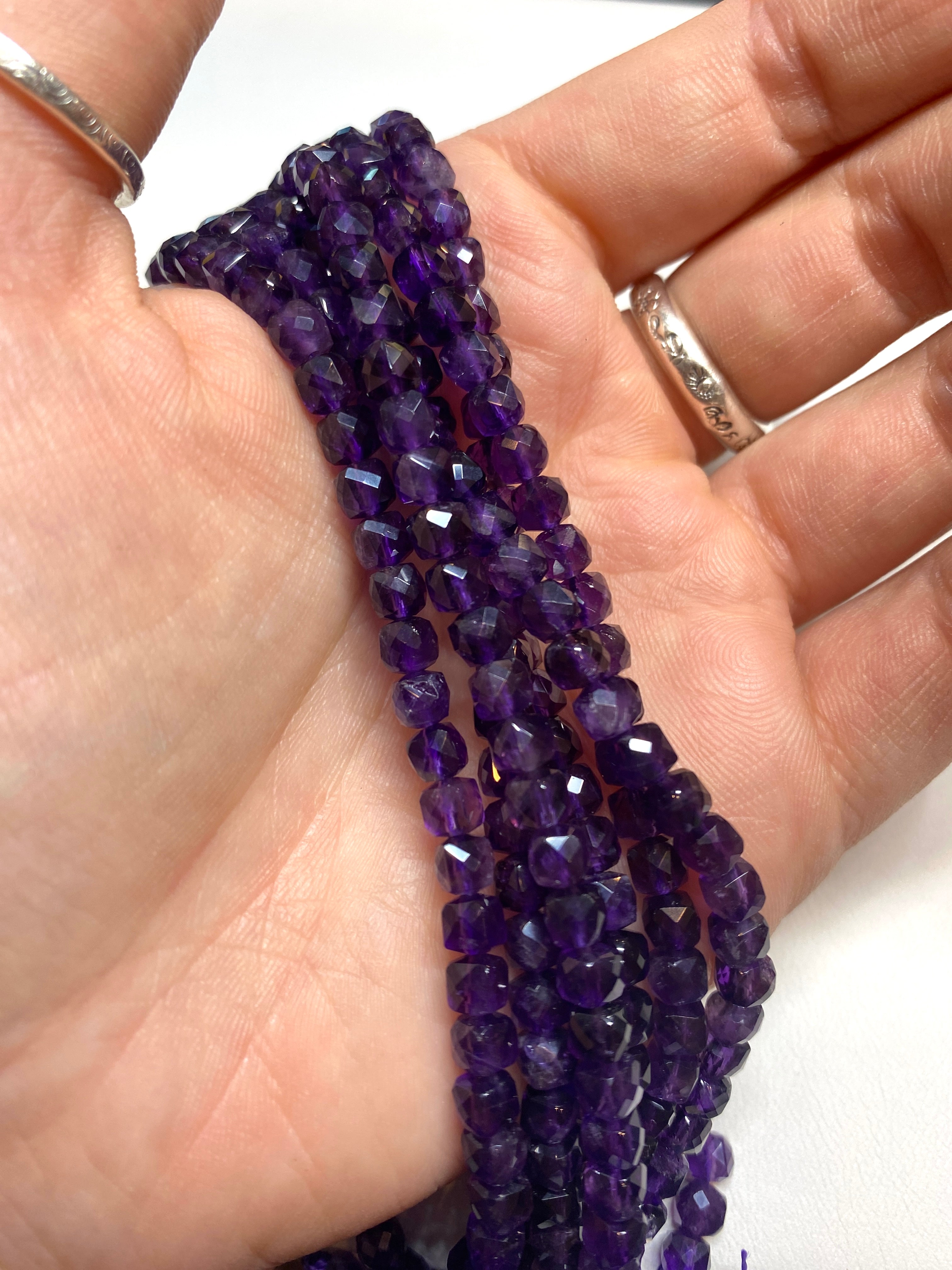 Amethyst (A Grade) Faceted Cubes