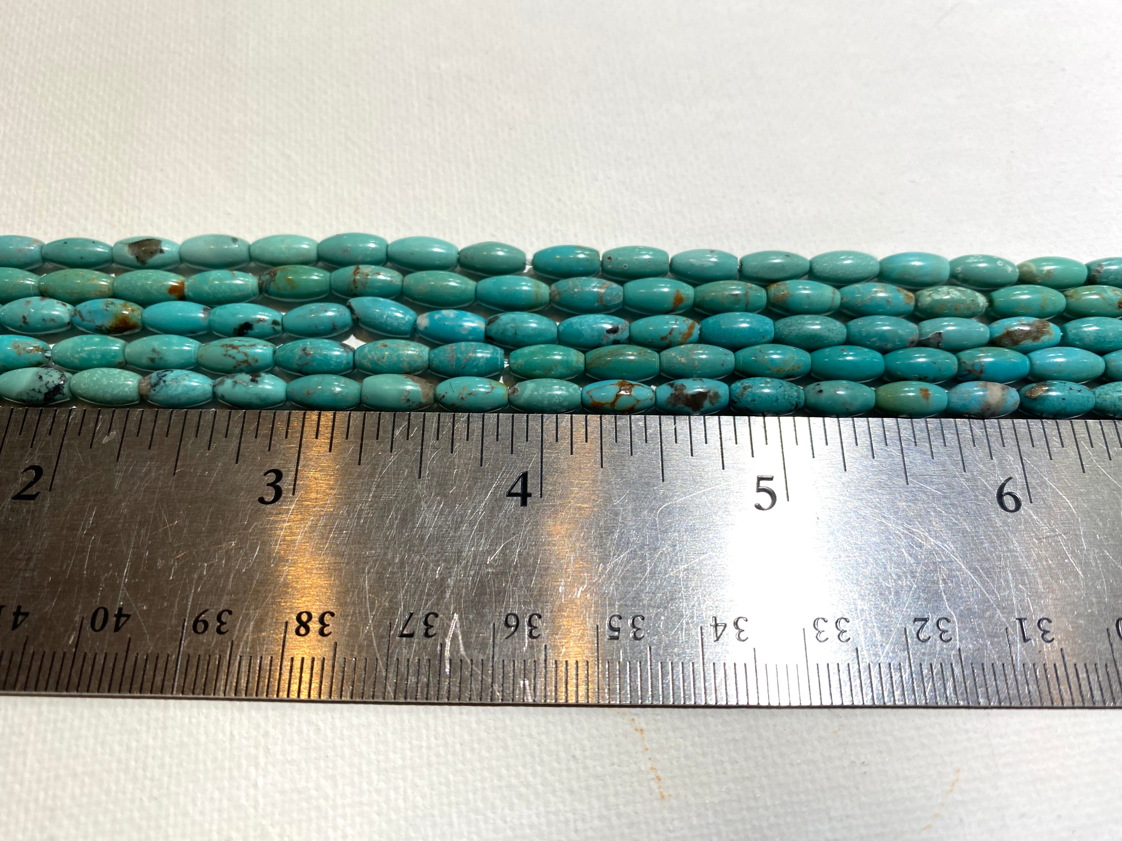 Natural Turquoise Barrel - 4x8mm