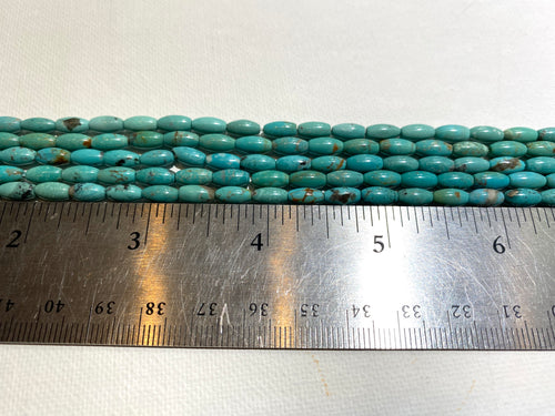 Natural Turquoise Barrel - 4x8mm