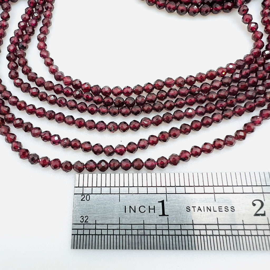 Garnet Faceted Rounds