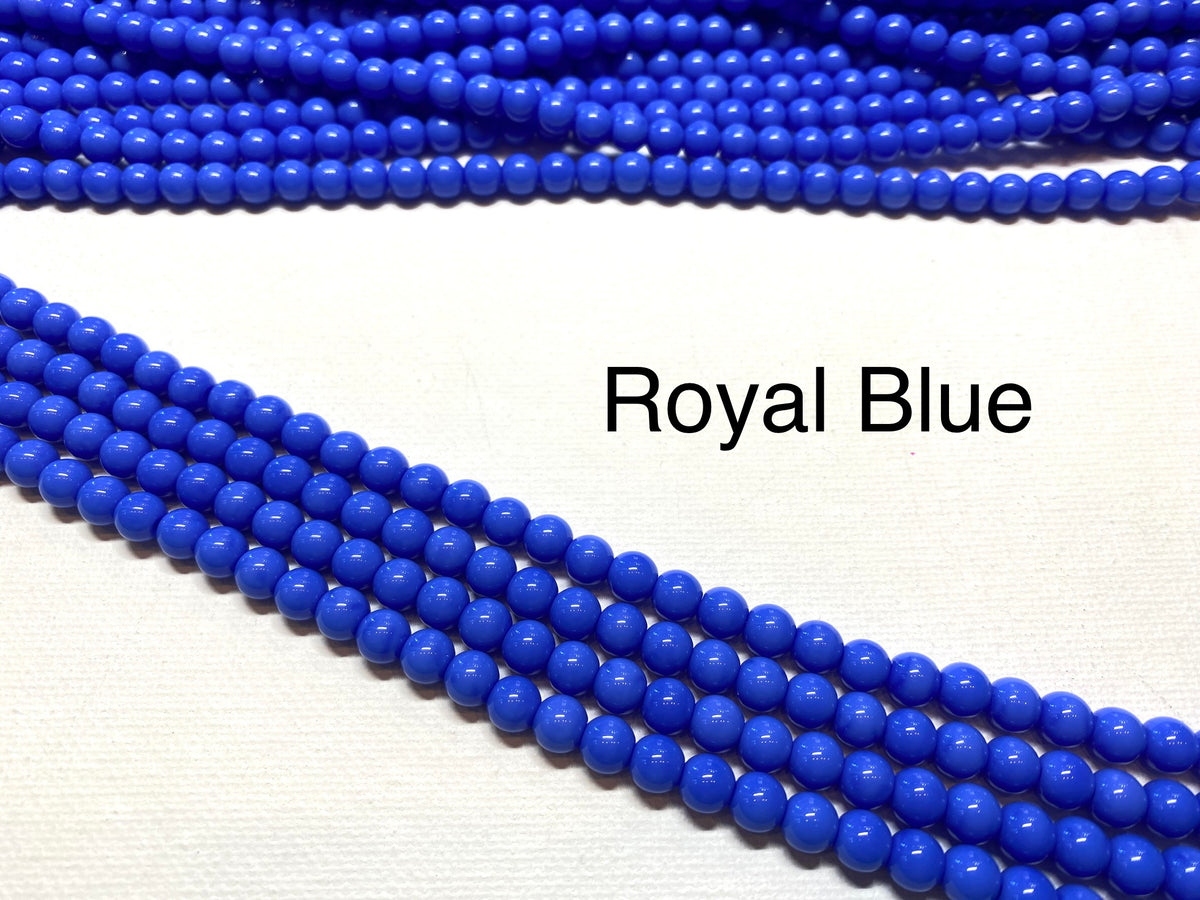 Round Glass Beads - 6mm