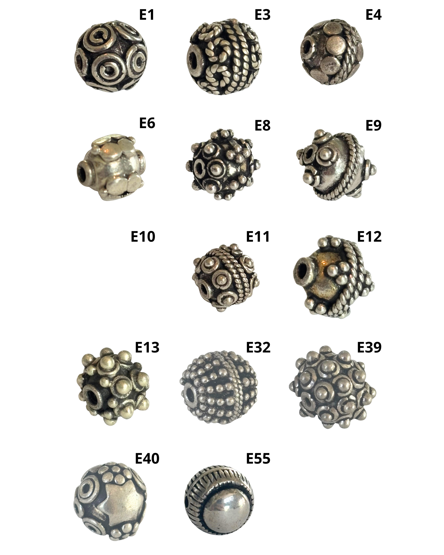 Bali Silver: Round Beads (pack)