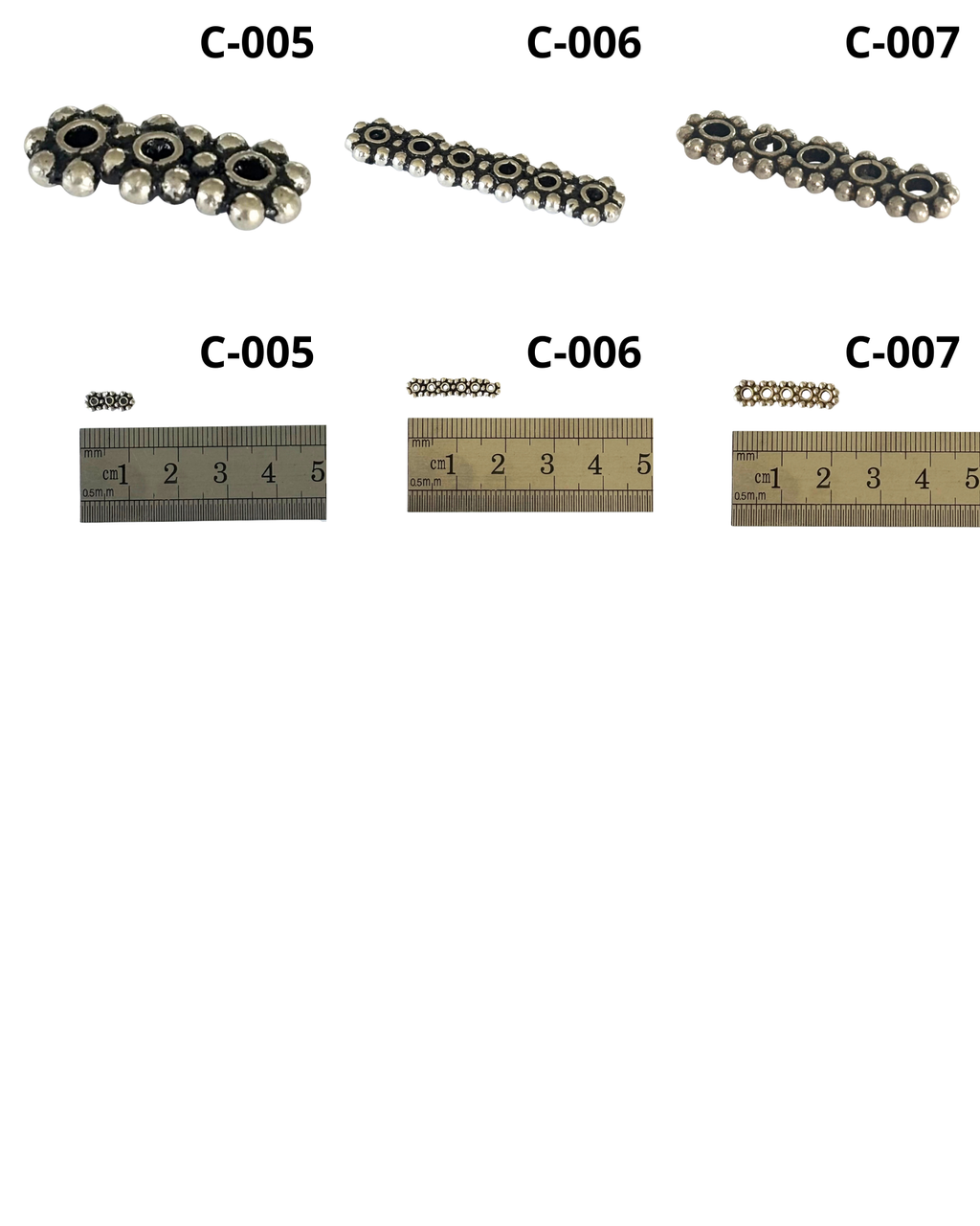 Bali Silver: Spacer Bars (pack)