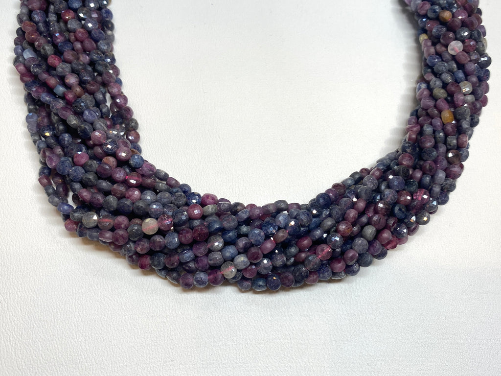 Ruby and Sapphire Faceted Coins