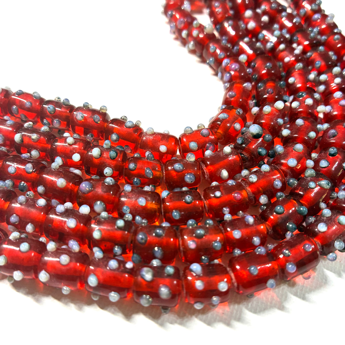 Glass Dot Bead Strands - 8"