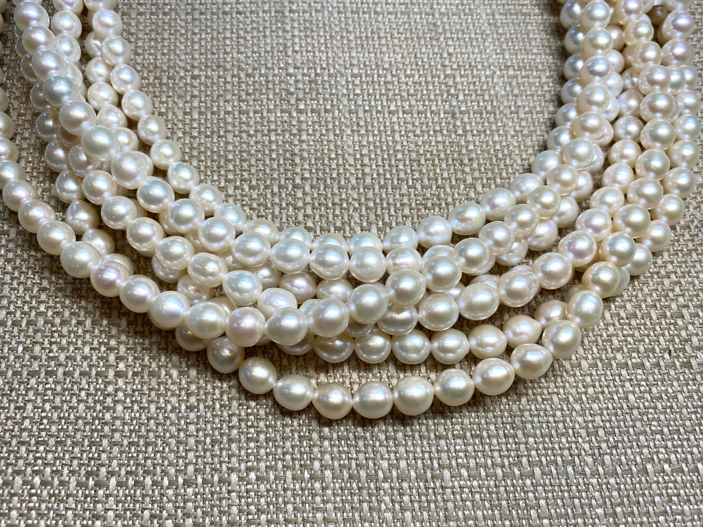 Freshwater Pearls - Slightly Oval - 8mm