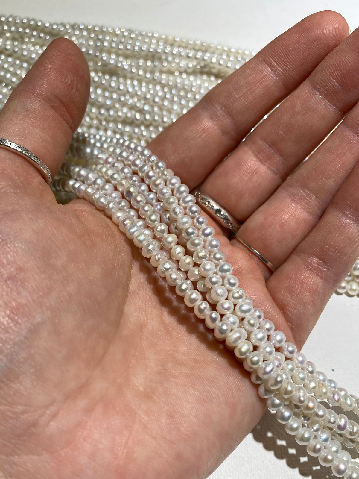 Freshwater Pearls - Nearly Round 4mm