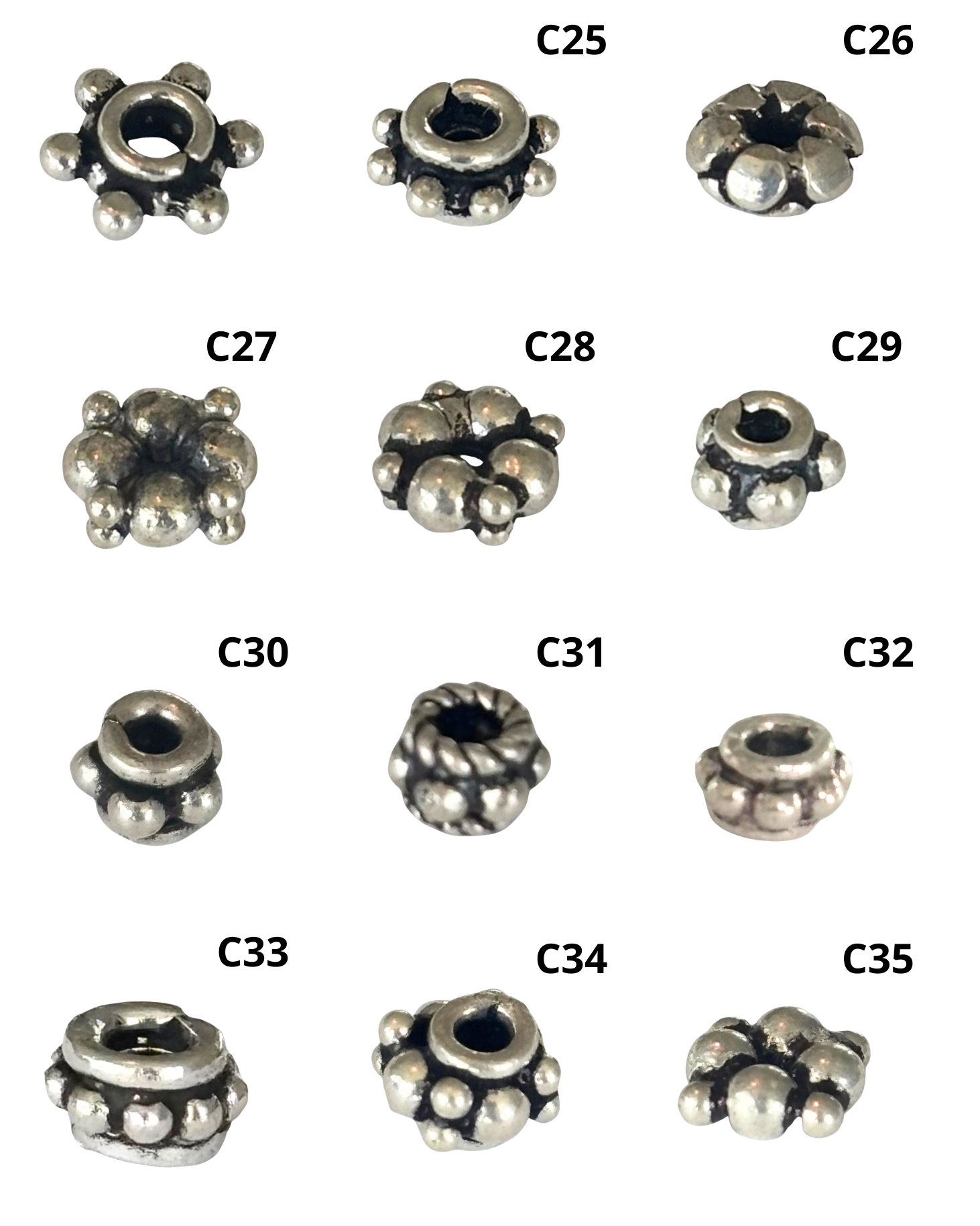 Bali Silver: Spacers (pack)