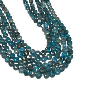 Apatite Faceted Coins - 4mm