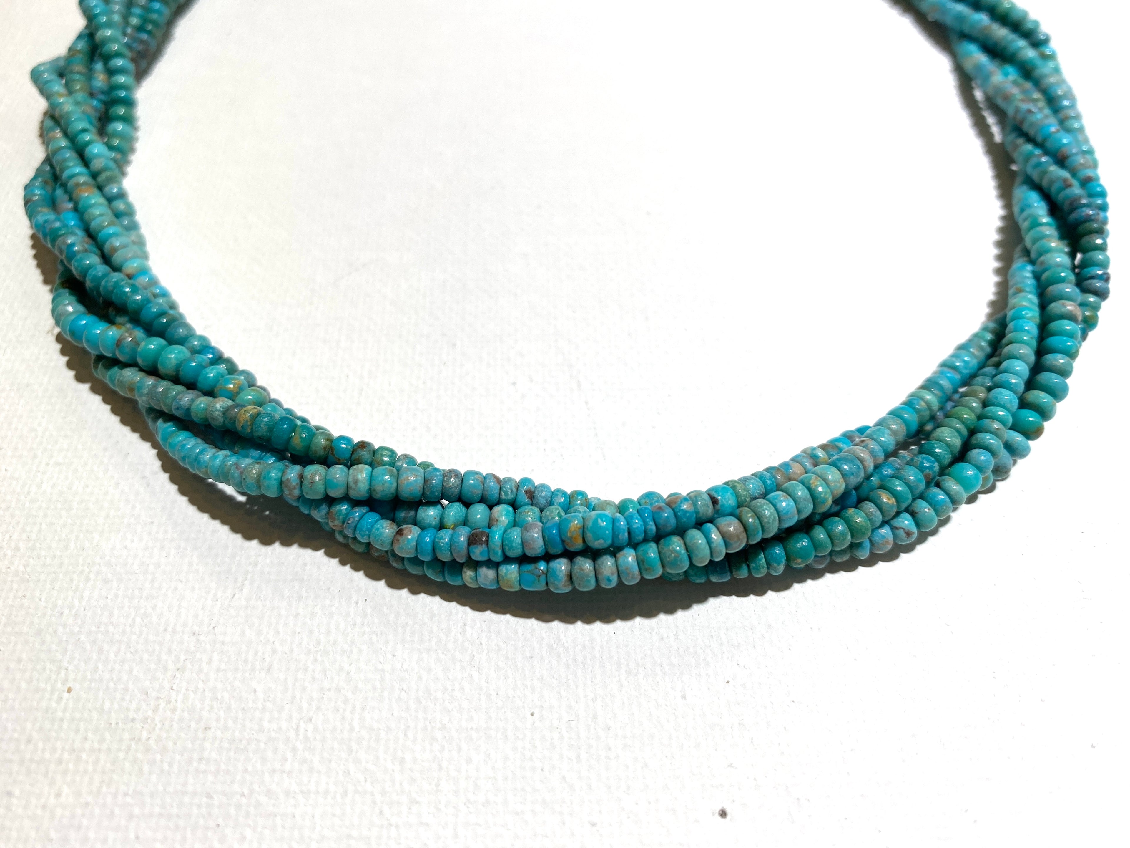 Natural Turquoise Rondelles - 3x2mm