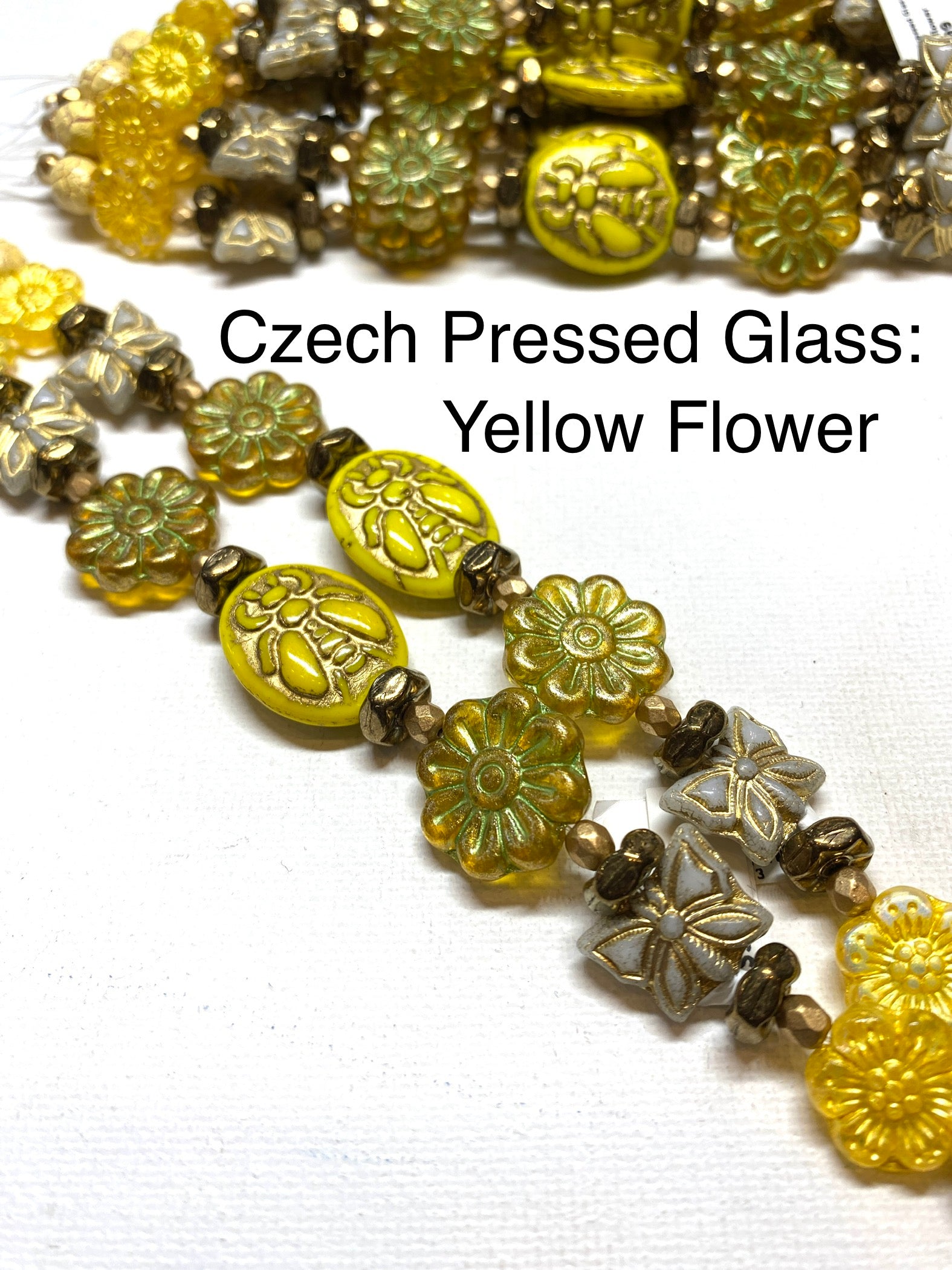 Czech Pressed Glass Flowers