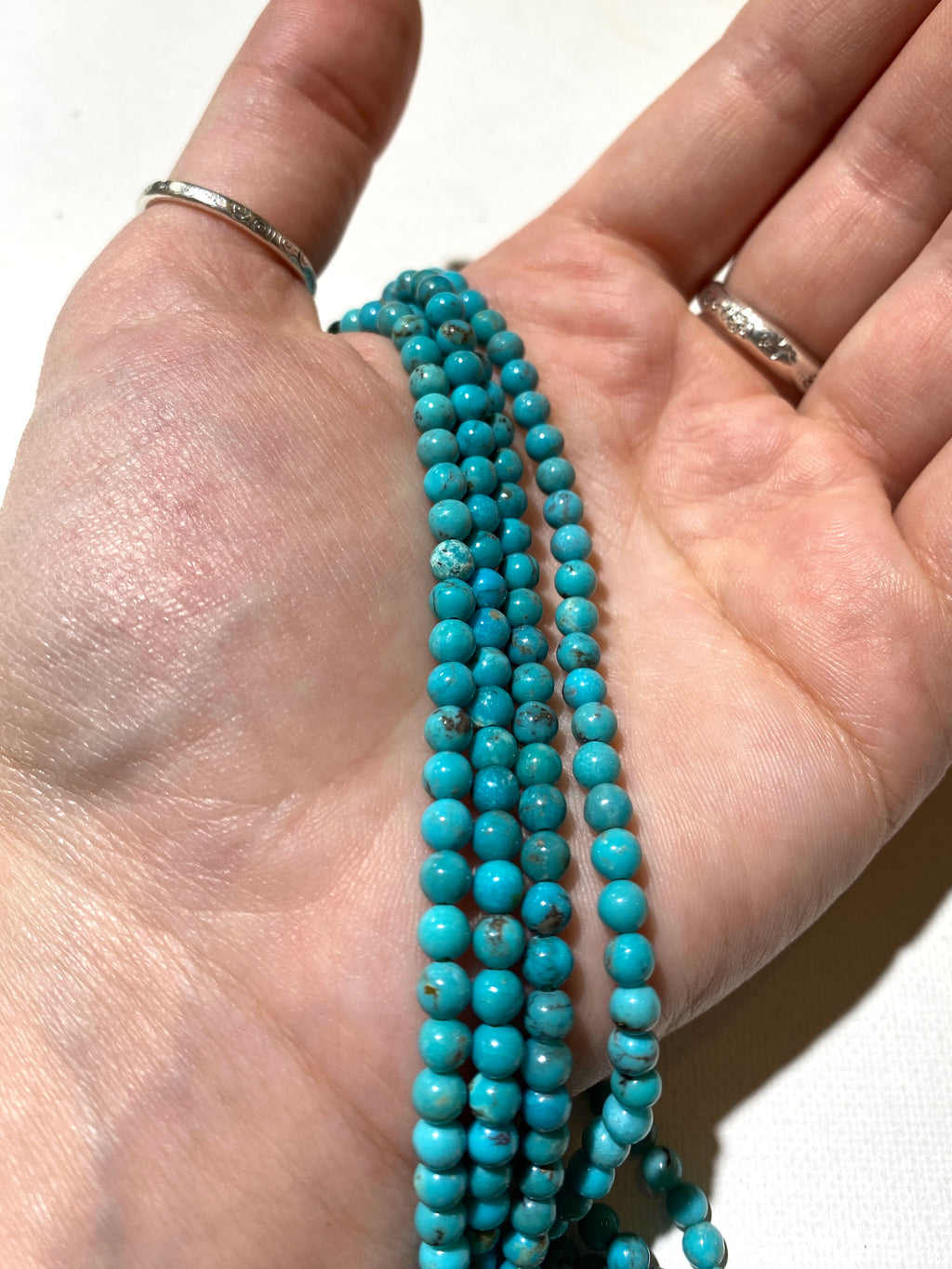Natural Turquoise Rounds - 4mm