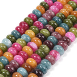 Mixed Jewel Tones Jade Rondelle Beads