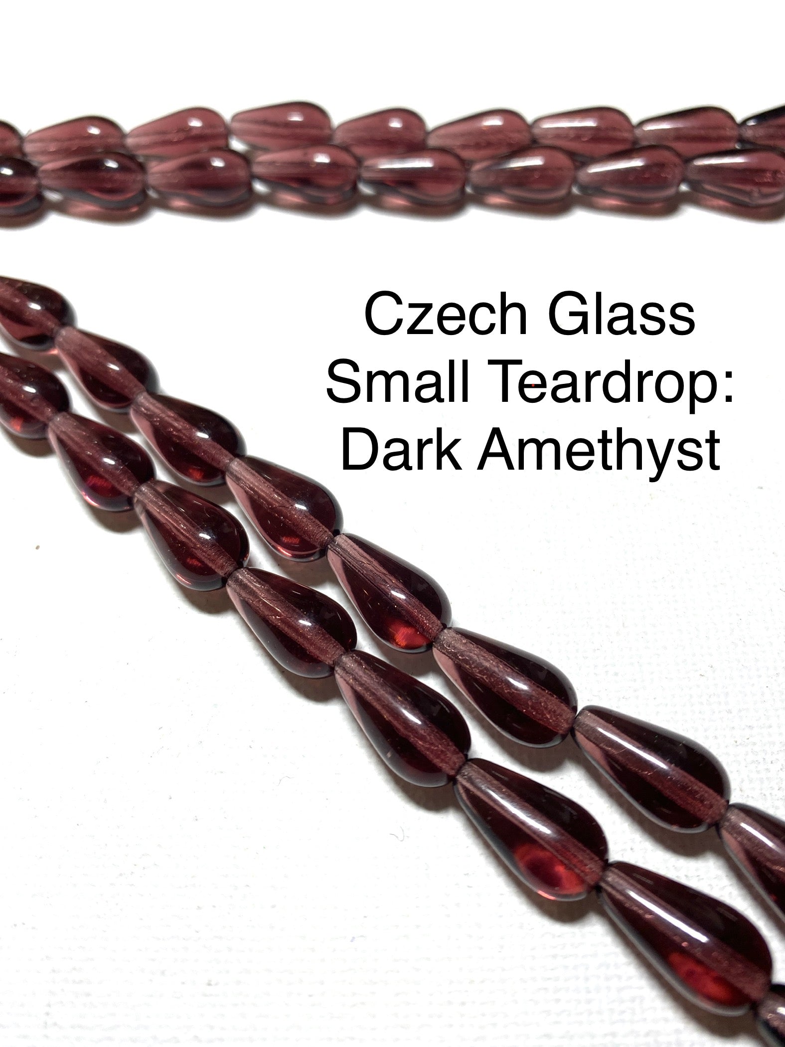 Czech Glass Small Teardrops