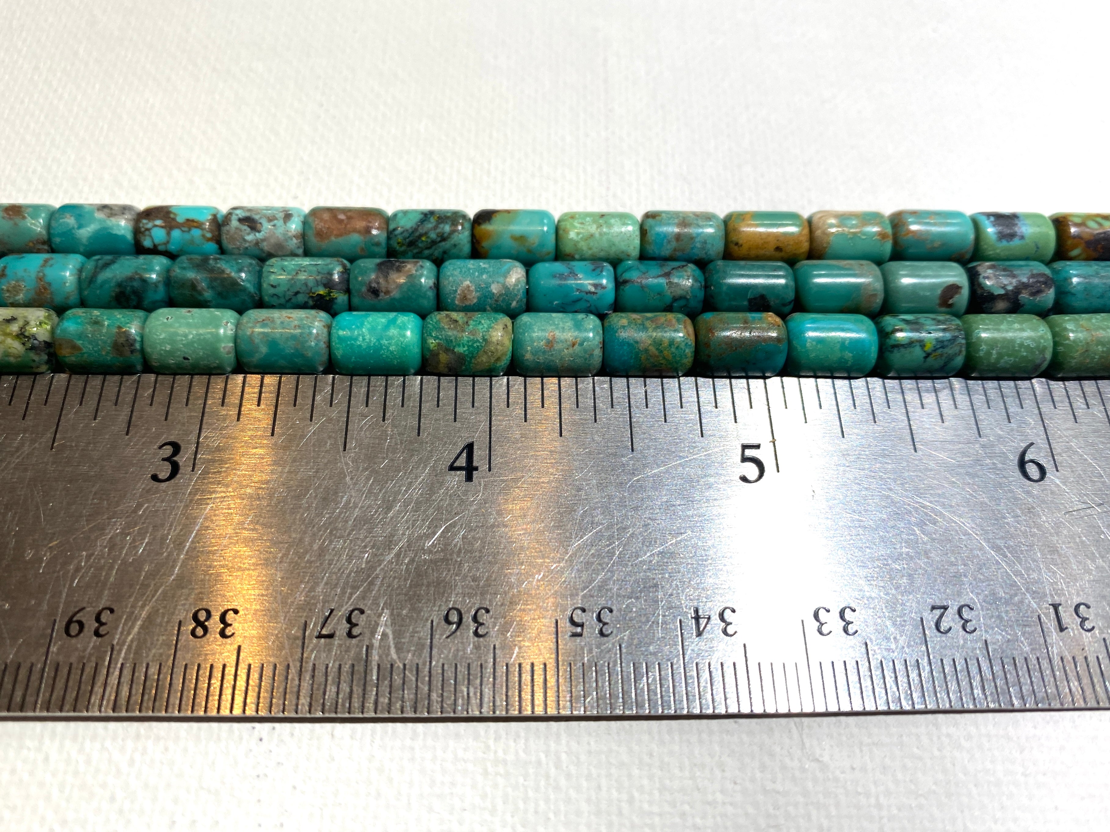 Natural Turquoise Cylinder 6x8mm