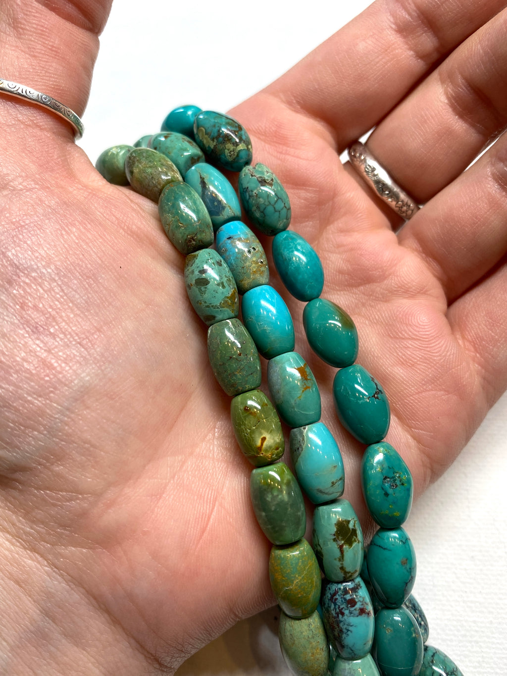 Natural Turquoise Barrel - 12x8mm