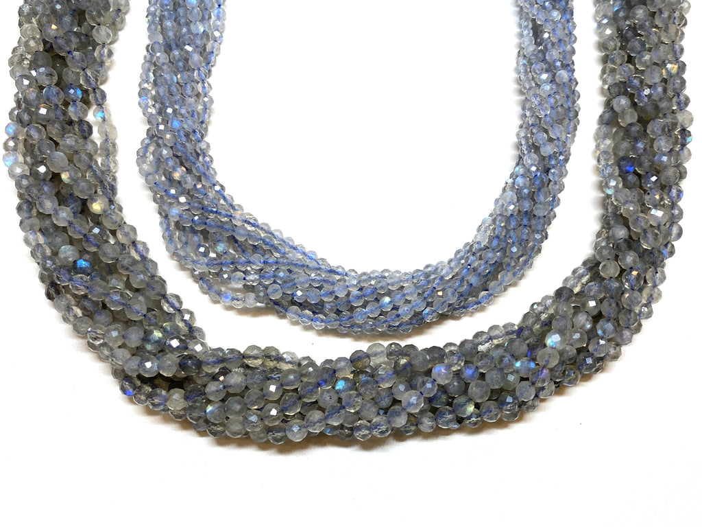 Labradorite Tiny Faceted Rounds