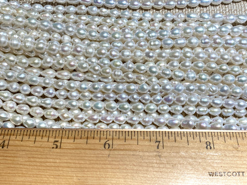 Freshwater Pearls - Teardrop Rice - 6x6-7mm