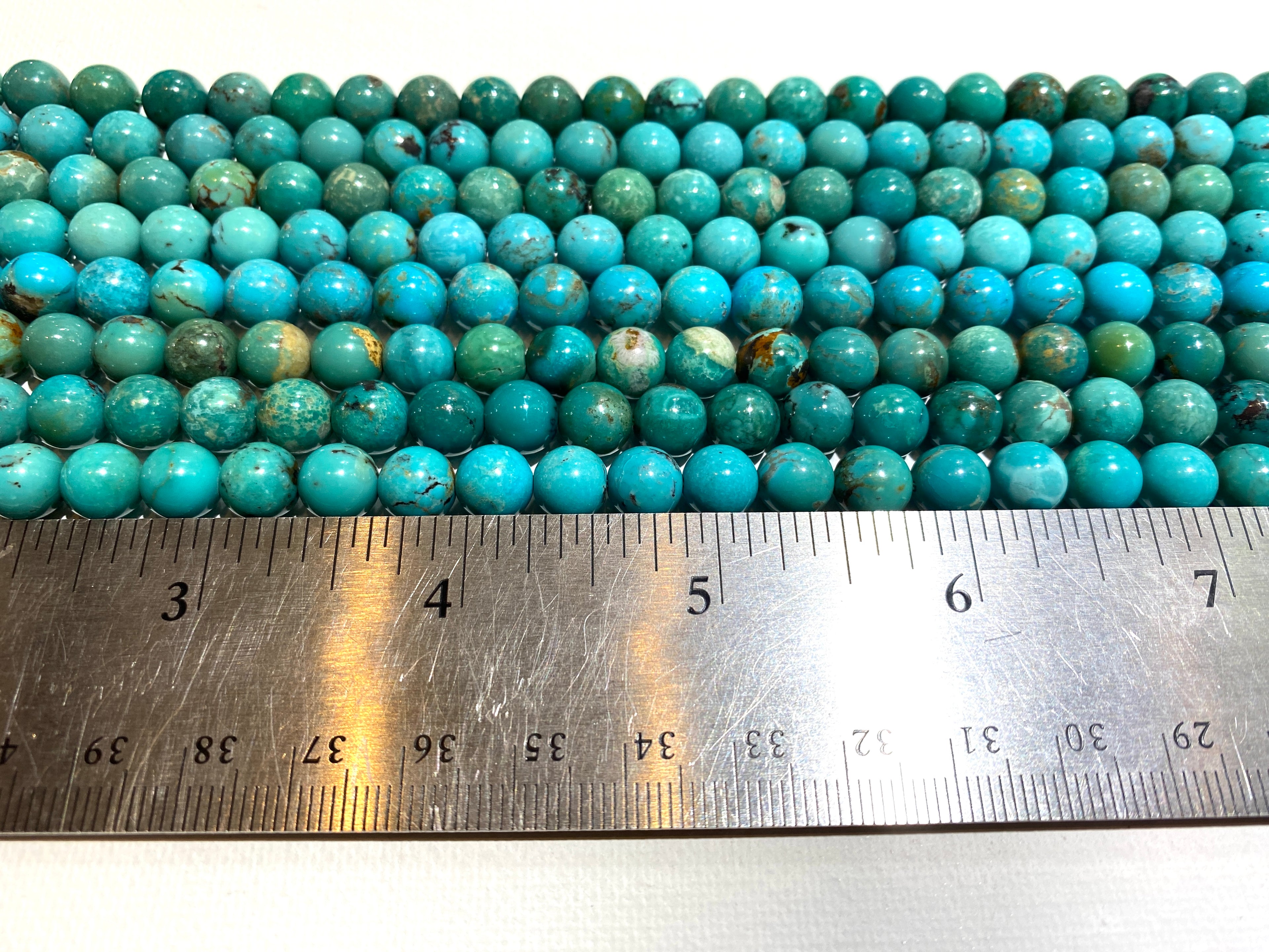 Natural Turquoise Rounds - 8mm