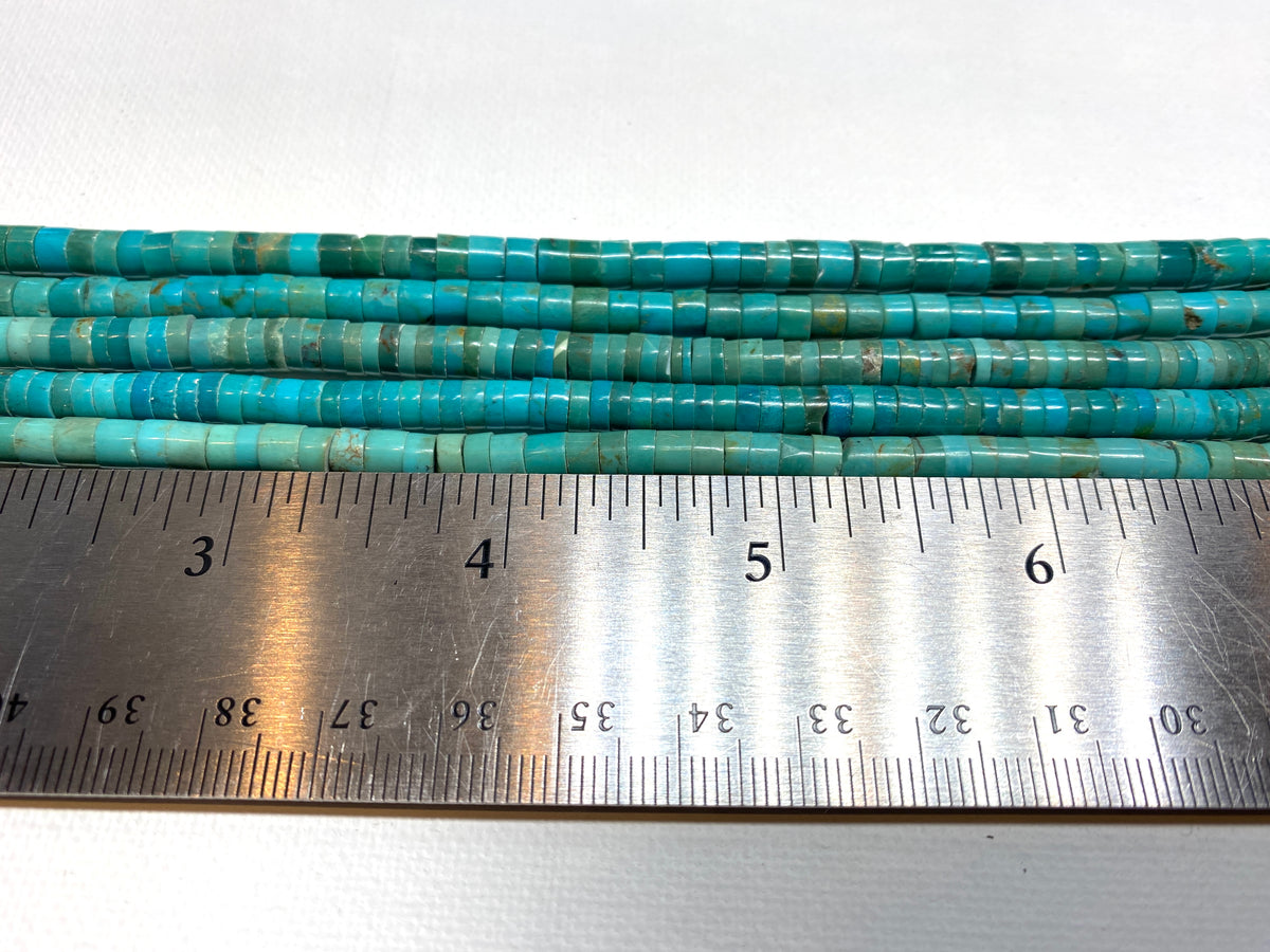 Natural Turquoise Heishi 5x3mm