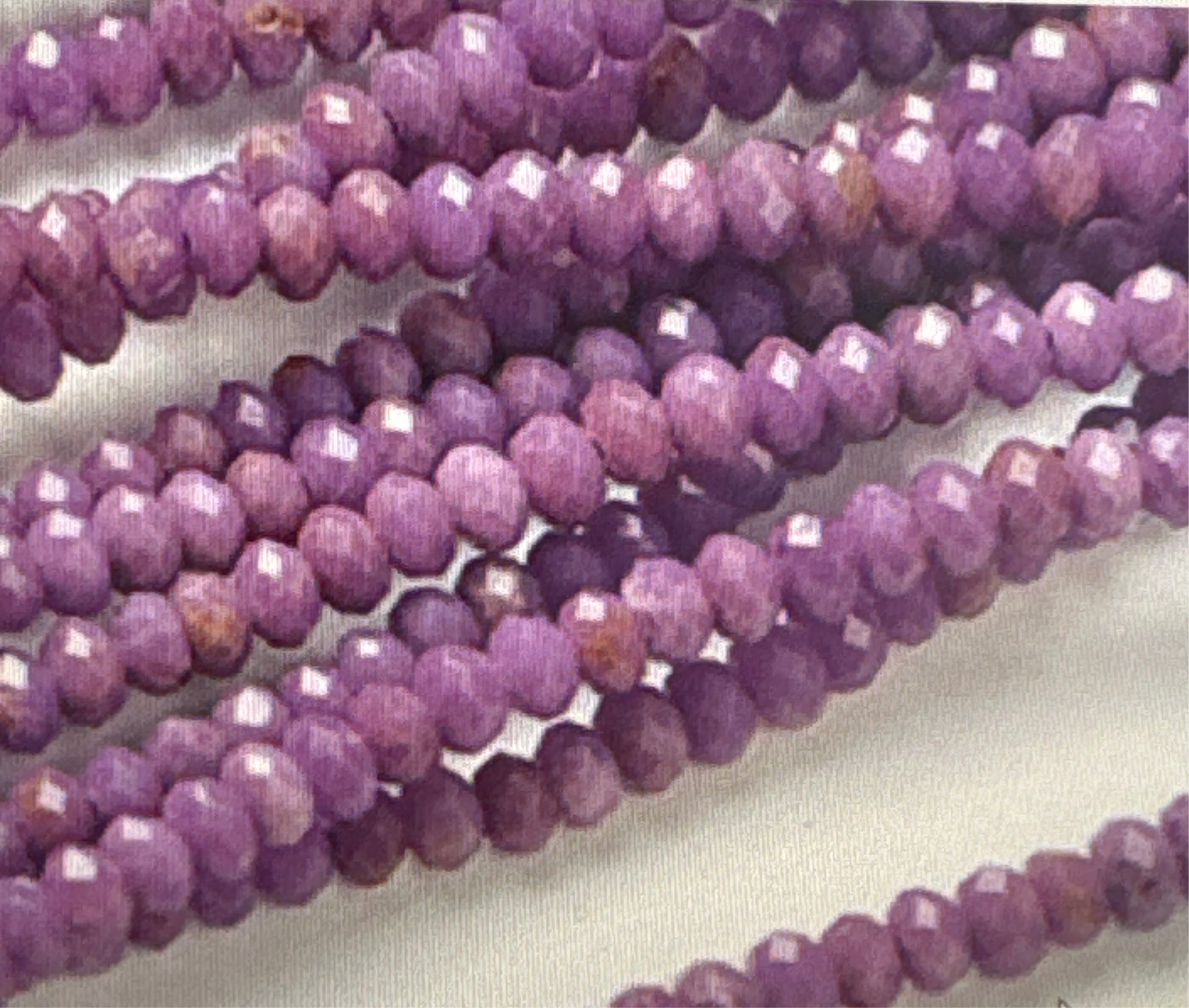 Phosphosiderite Faceted Rondelles - 2x3mm