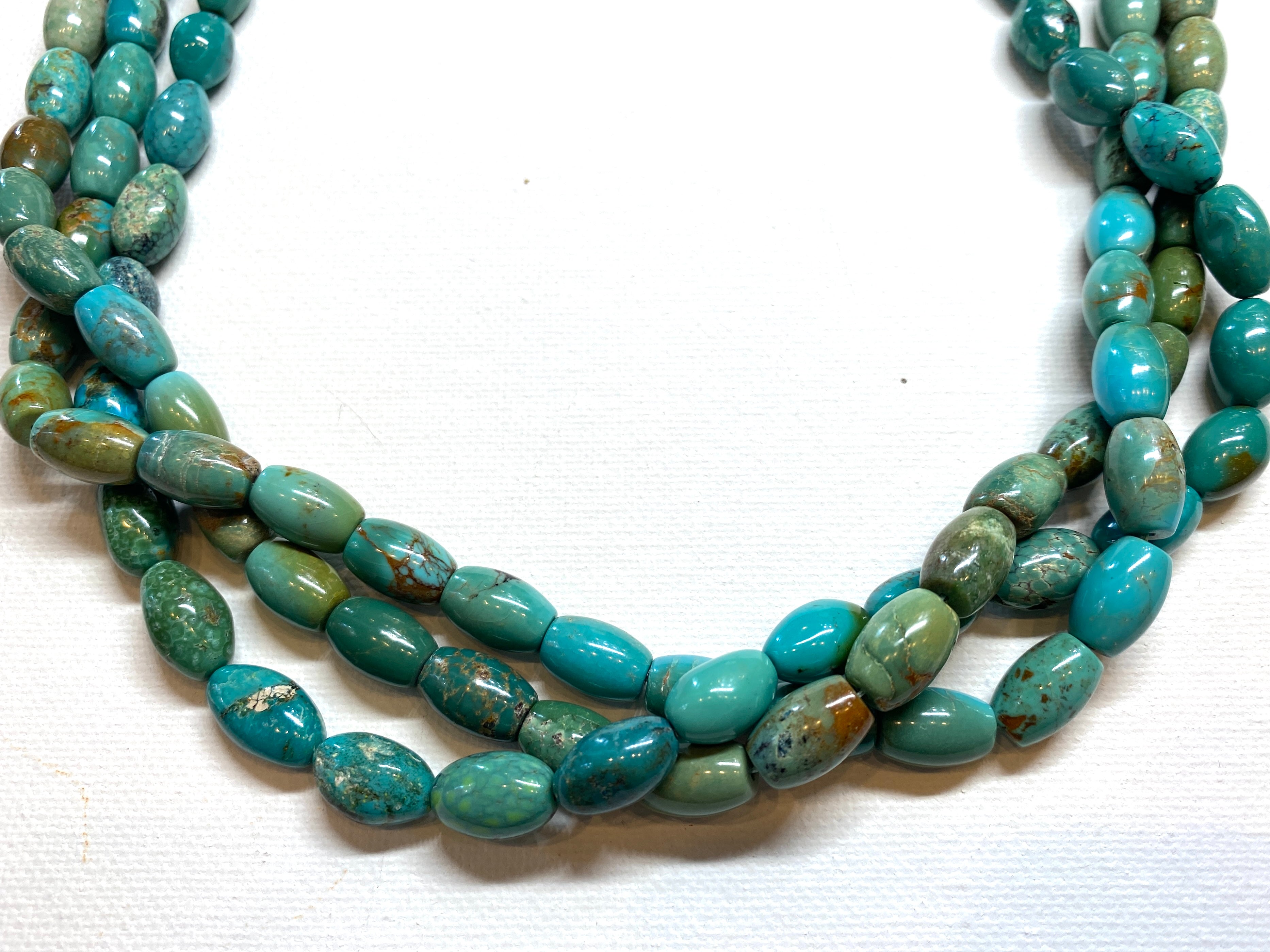 Natural Turquoise Barrel - 12x8mm