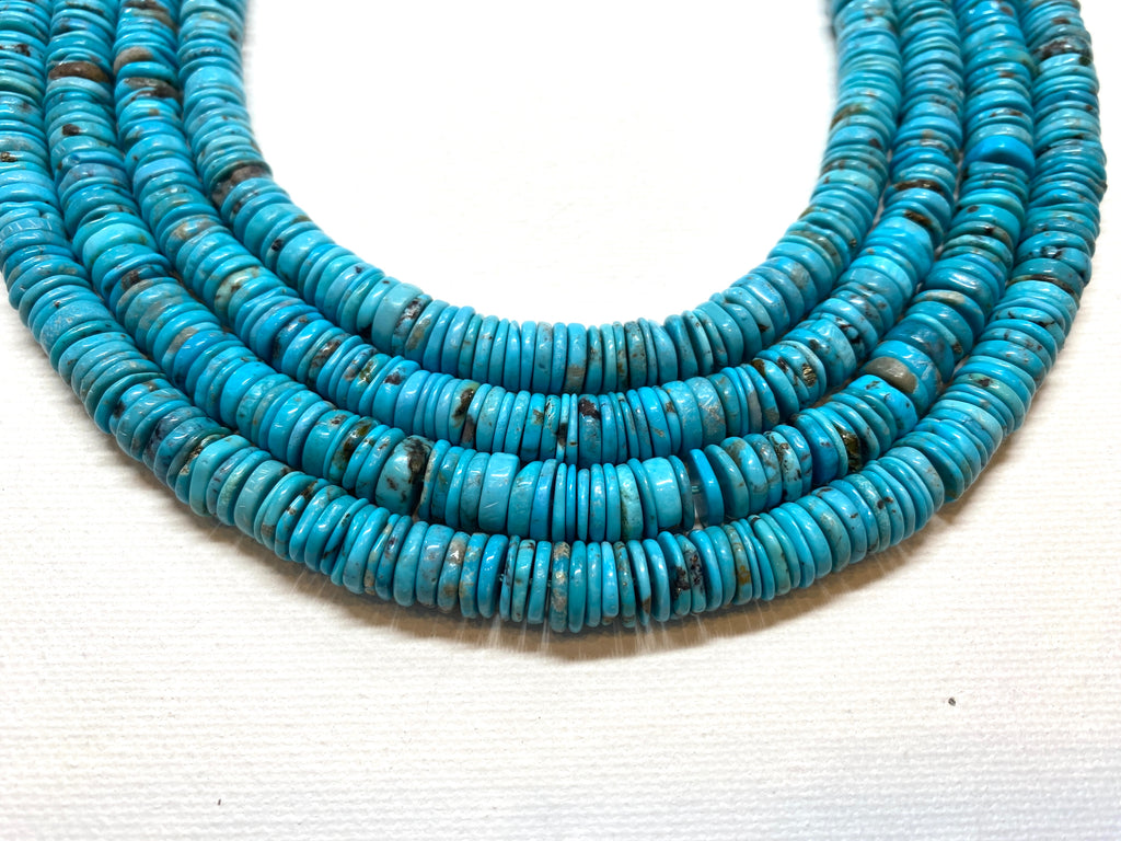 Natural Turquoise Heishi - 8.5mmx1-2mm