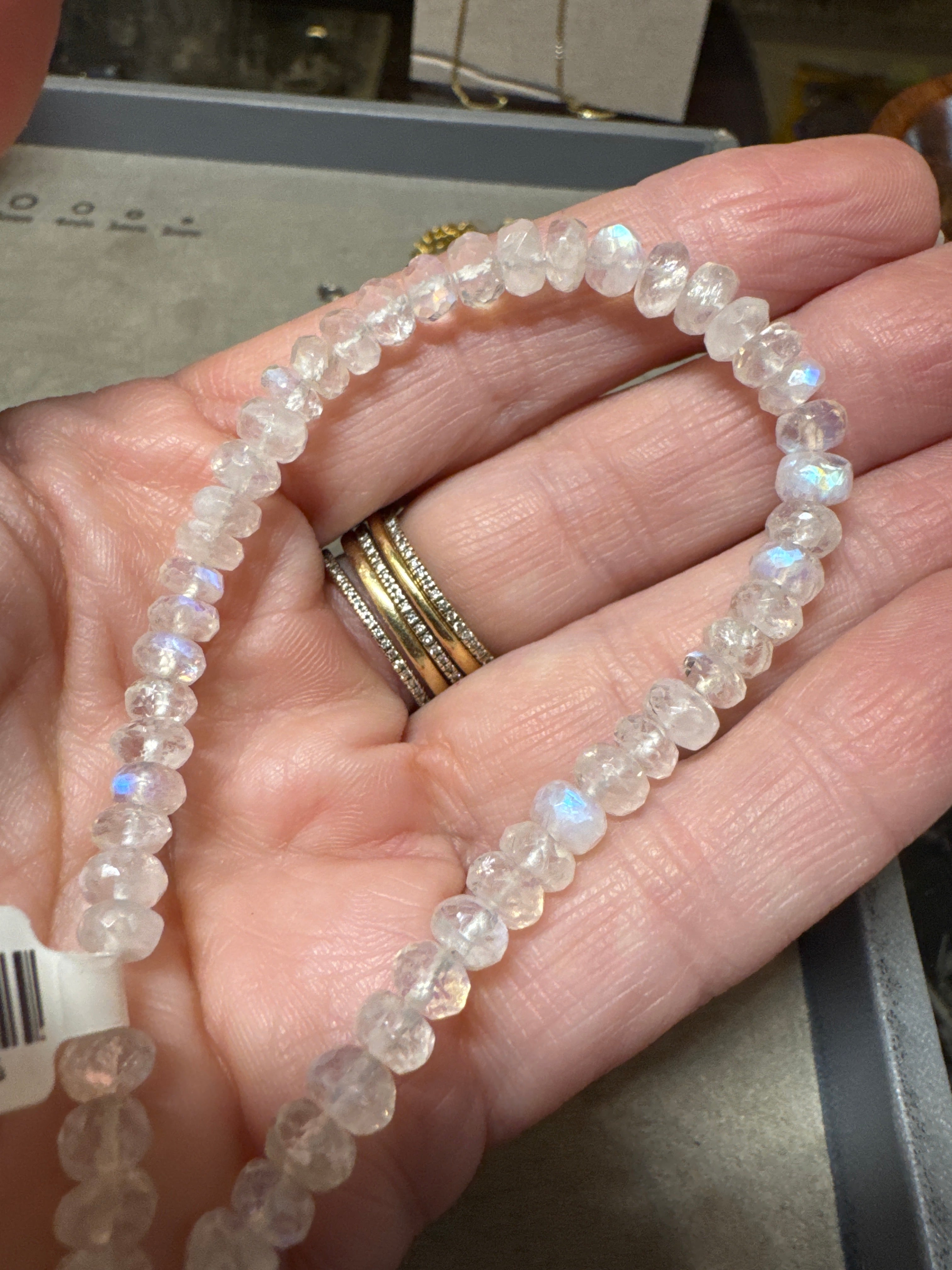 Moonstone Faceted Rondelles