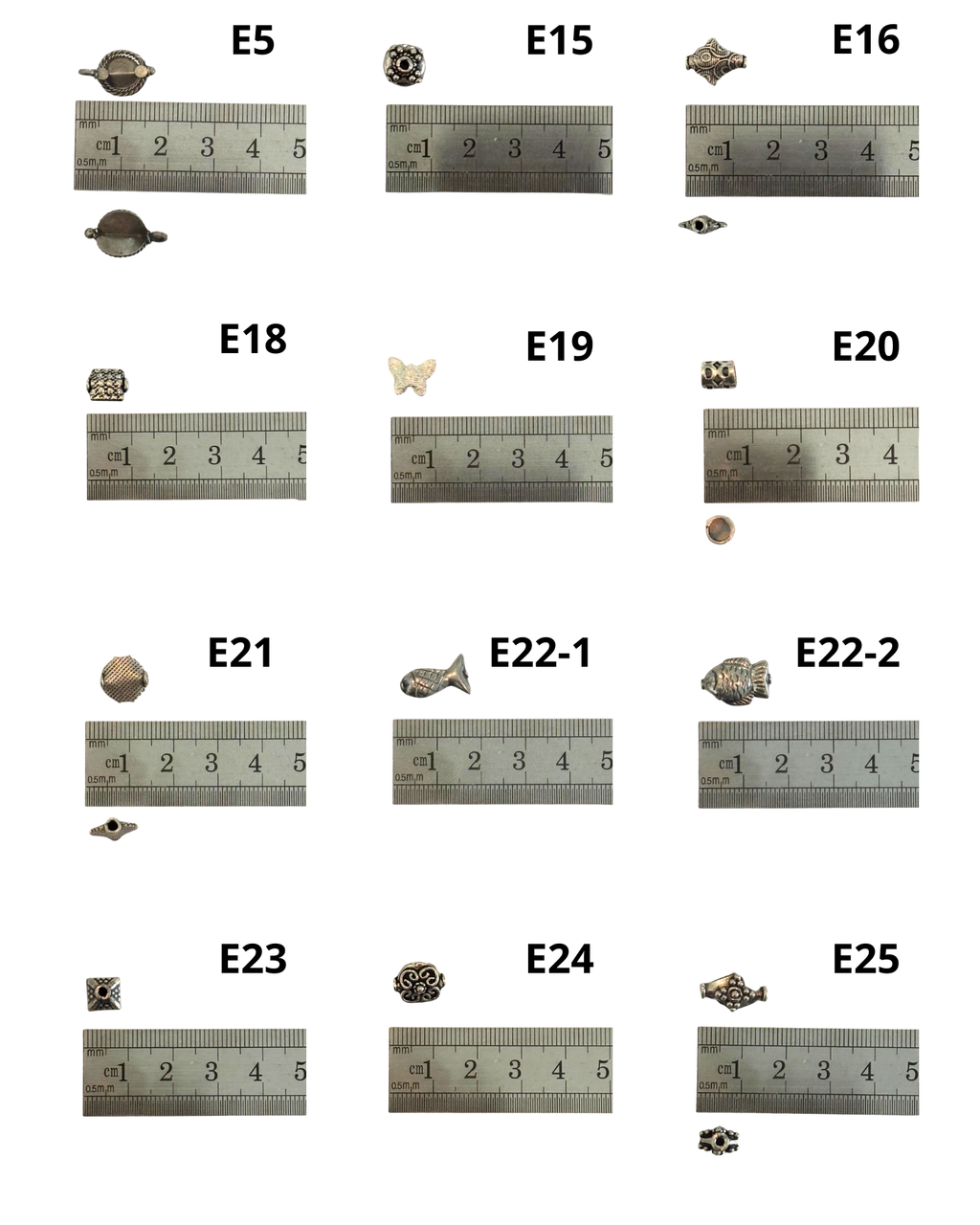 Bali Silver: Shaped Beads (pack)