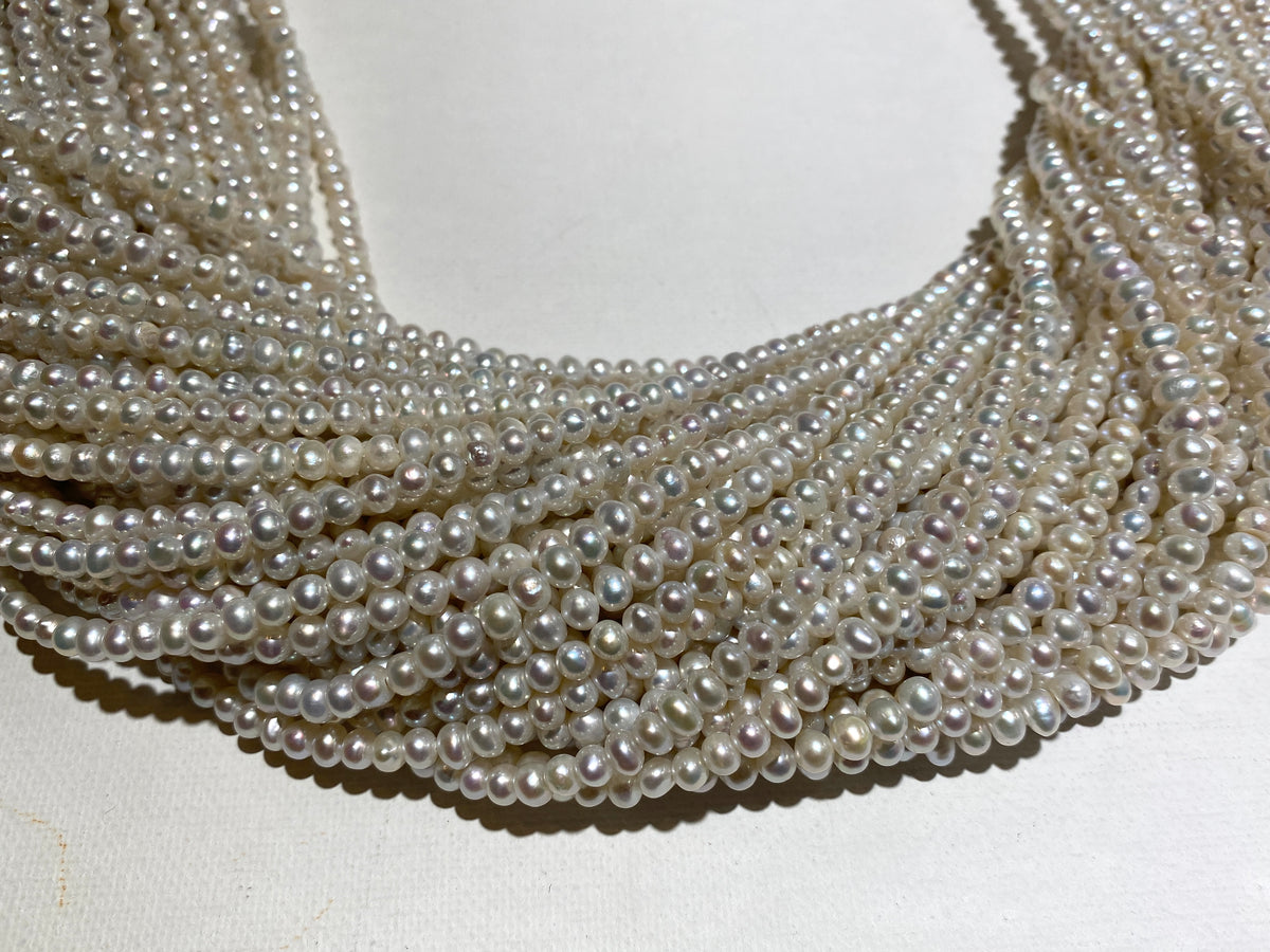 Freshwater Pearls - Nearly Round 4mm